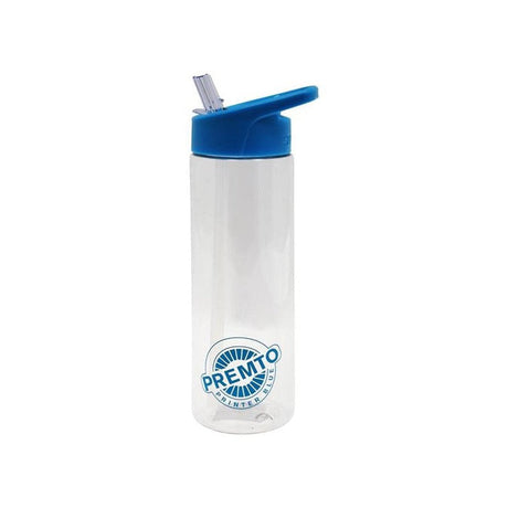 Premto 700ml Tritan Bottle - Clear - Printer Blue-Water Bottles-Premto|StationeryShop.co.uk