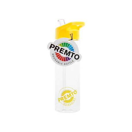 Premto 700ml Tritan Bottle - Clear - Sunshine Yellow-Water Bottles-Premto|StationeryShop.co.uk