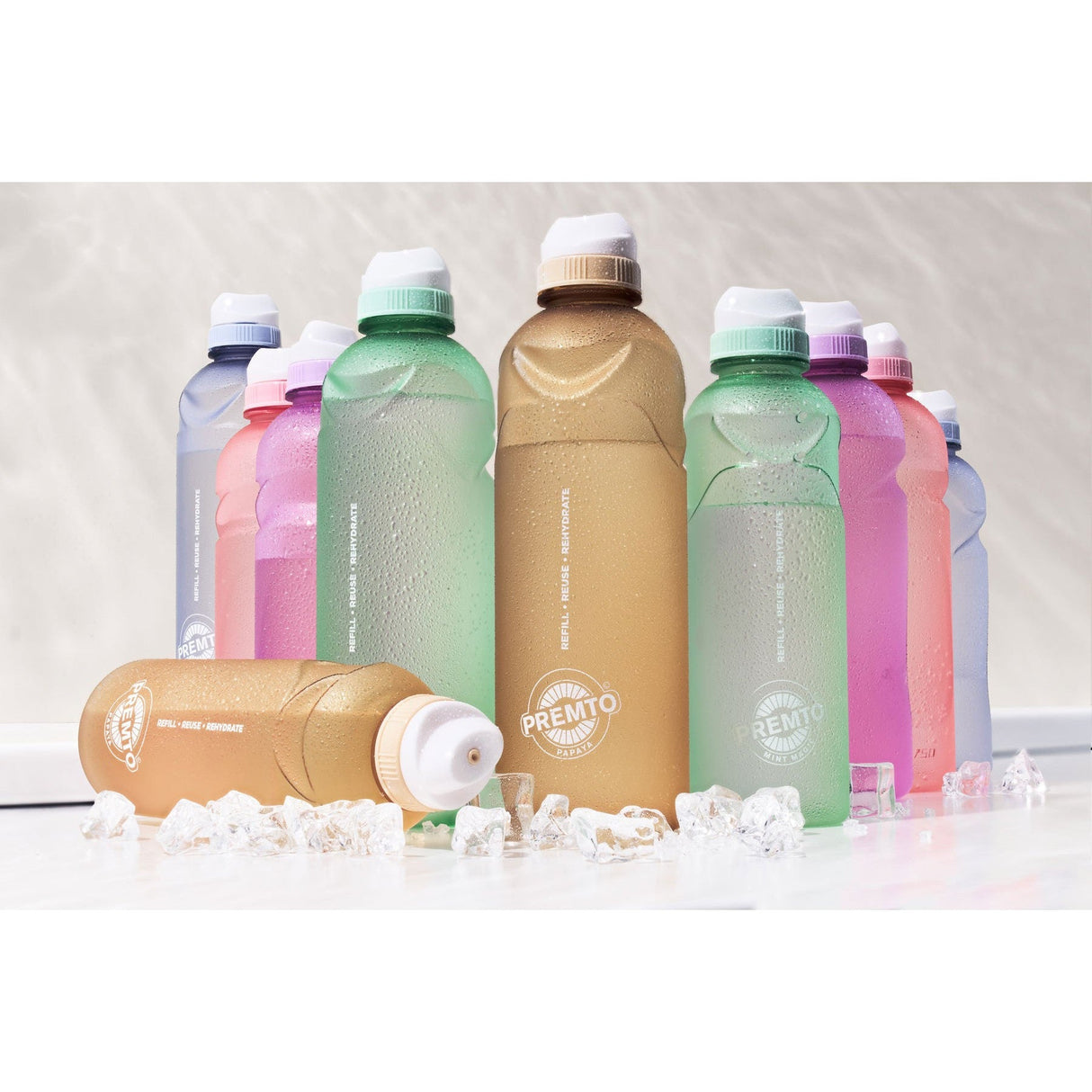 Premto 750ml Stealth Soft Touch Bottle - Pastel - Mint Magic-Water Bottles-Premto|StationeryShop.co.uk