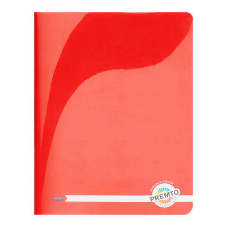 Premto 9x7 Durable Cover Exercise Book - 128 Pages -Ketchup Red-Exercise Books-Premto|StationeryShop.co.uk