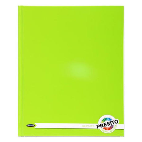 Premto 9x7 Hardcover Notebook - 128 Pages - Caterpillar Green-Exercise Books-Premto|StationeryShop.co.uk
