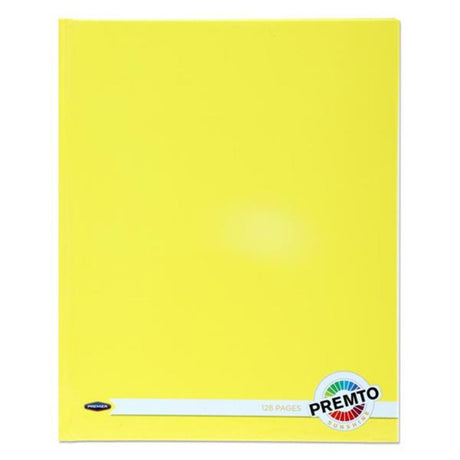 Premto 9x7 Hardcover Notebook - 128 Pages - Sunshine Yellow-Exercise Books-Premto|StationeryShop.co.uk