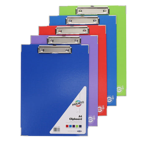 Premto A4 Clipboard - Original - Pack of 5-Clipboards- Buy Online at Stationery Shop UK
