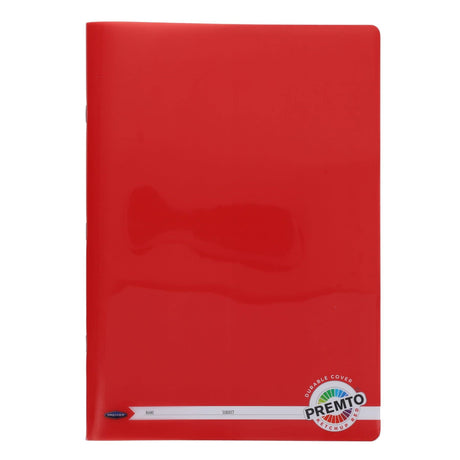 Premto A4 Durable Cover Manuscript Book S1 - 120 Pages - Ketchup Red-Manuscript Books-Premto|StationeryShop.co.uk