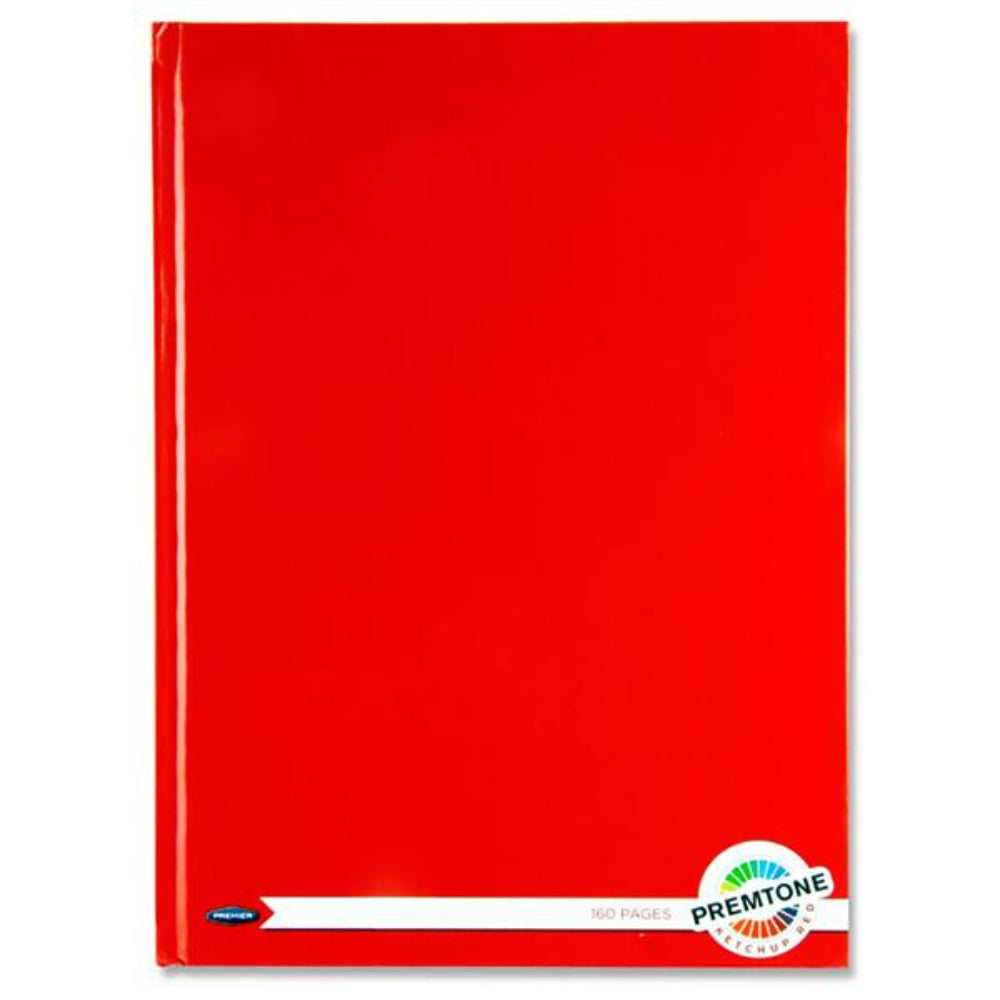 Premto A4 Hardcover Notebook - 160 Pages - Ketchup Red-A4 Notebooks-Premto|StationeryShop.co.uk