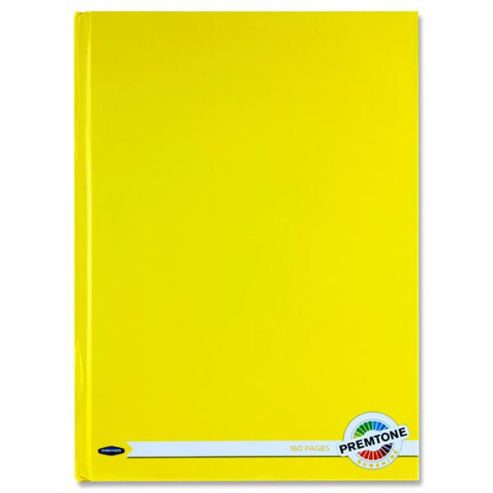 Premto A4 Hardcover Notebook - 160 Pages - Sunshine Yellow-A4 Notebooks-Premto|StationeryShop.co.uk