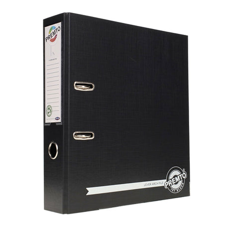 Premto A4 Lever Arch File - Black-Lever Arch Files- Buy Online at Stationery Shop UK