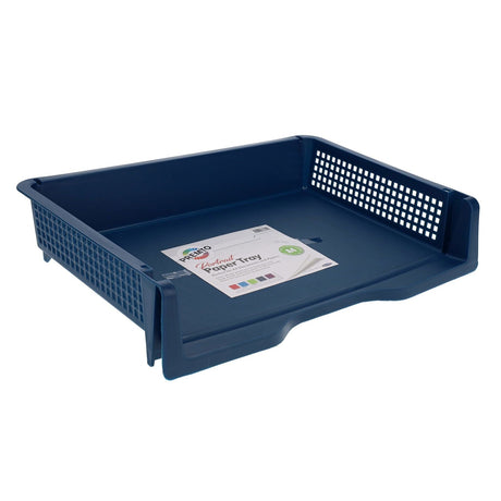 Premto A4 Paper Tray - Admiral Blue-File Boxes & Storage-Premto|StationeryShop.co.uk