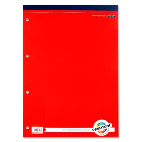 Premto A4 Refill Pad - Top Bound - 160 Pages - Ketchup Red-Notebook Refills-Premto|StationeryShop.co.uk