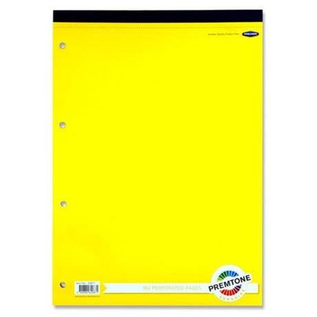 Premto A4 Refill Pad - Top Bound - 160 Pages - Sunshine Yellow-Notebook Refills-Premto|StationeryShop.co.uk