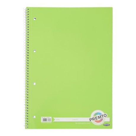 Premto A4 Spiral Notebook - 160 Pages - Caterpillar Green-A4 Notebooks-Premto|StationeryShop.co.uk