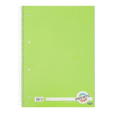 Premto A4 Spiral Notebook - 320 Pages - Caterpillar Green-A4 Notebooks-Premto|StationeryShop.co.uk