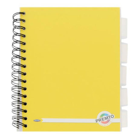 Premto A5 5 Subject Project Book - 250 Pages - Sunshine Yellow-Subject & Project Books-Premto|StationeryShop.co.uk