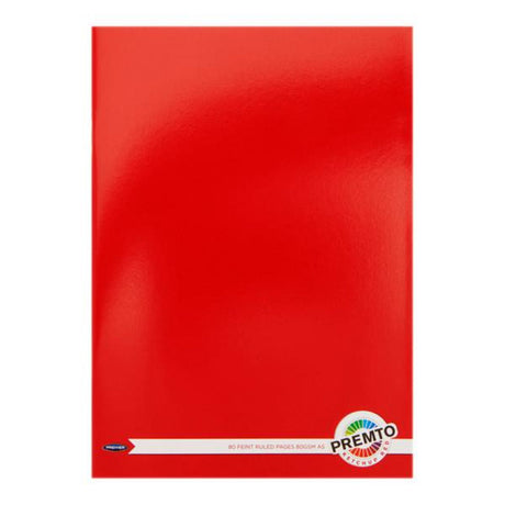 Premto A5 Notebook - 80 Pages - Ketchup Red-A5 Notebooks-Premto|StationeryShop.co.uk