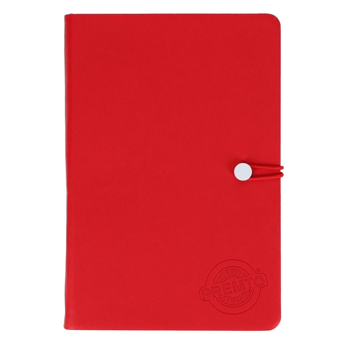 Premto A5 PU Leather Hardcover Notebook with Elastic Closure - 192 Pages - Ketchup Red-A5 Notebooks-Premto|StationeryShop.co.uk