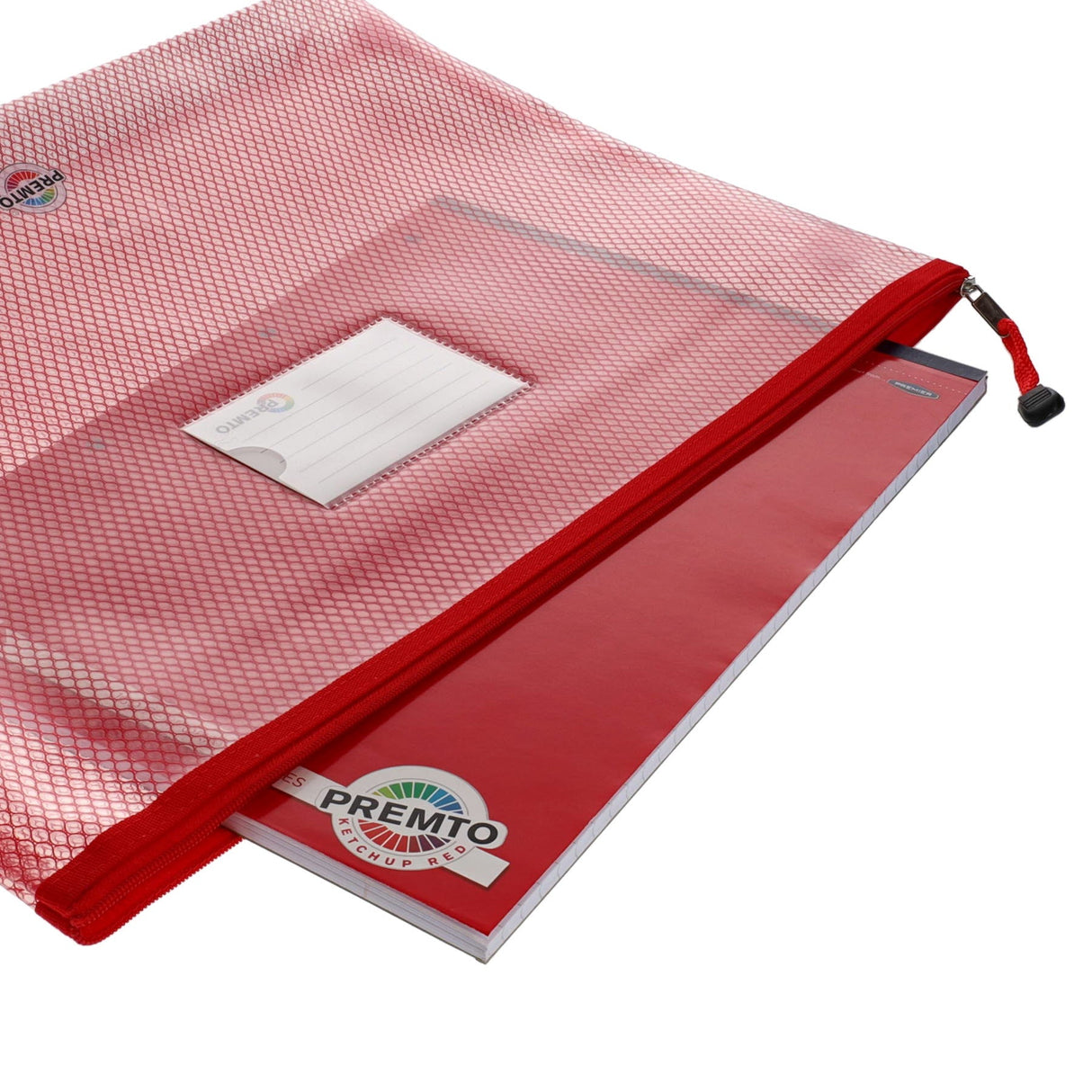 Premto B4+ Ultramesh Expanding Wallet with Zip - Ketchup Red-Mesh Wallet Bags-Premto|StationeryShop.co.uk