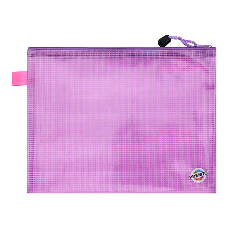 Premto B5 Extra Durable Mesh Wallet - Wild Orchid Purple-Mesh Wallet Bags-Premto|StationeryShop.co.uk