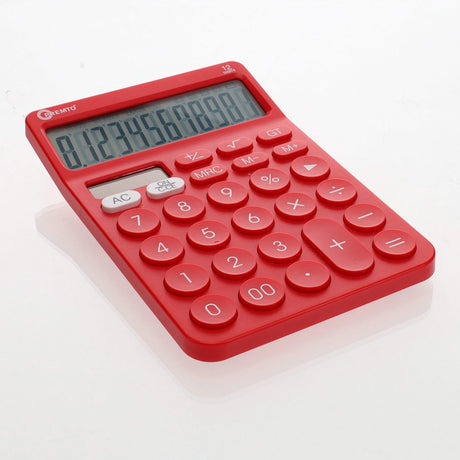 Premto Desktop Calculator Maths Essentials - Ketchup Red-Calculators-Premto|StationeryShop.co.uk