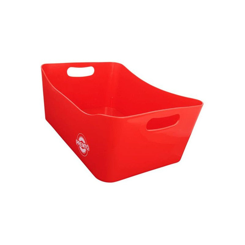 Premto Large Storage Basket - 340x225x140mm - Ketchup Red-Storage Boxes & Baskets-Premto|StationeryShop.co.uk