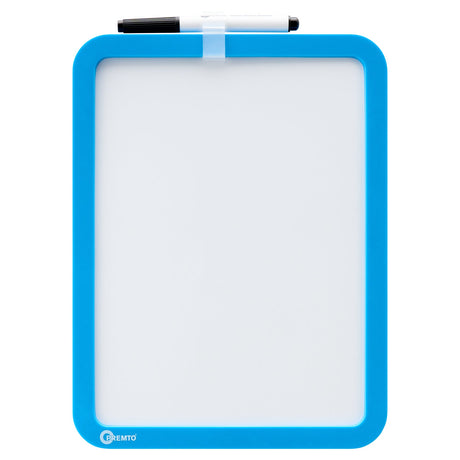 Premto Magnetic White Board With Dry Wipe Marker - Printer Blue - 285x215mm-Whiteboards-Premto|StationeryShop.co.uk