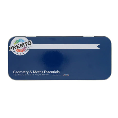 Premto Maths Set - Admiral Blue - 9 Pieces-Math Sets-Premto|StationeryShop.co.uk