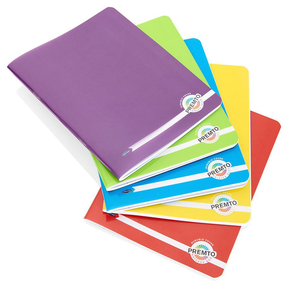Premto Multipack | 9x7 Durable Cover Exercise Books - 128 Pages - Pack of 5