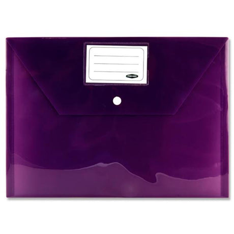 Premto Multipack | A4 Button Storage Wallets - Series 1 - Pack of 5-Document Folders & Wallets-Premto|StationeryShop.co.uk