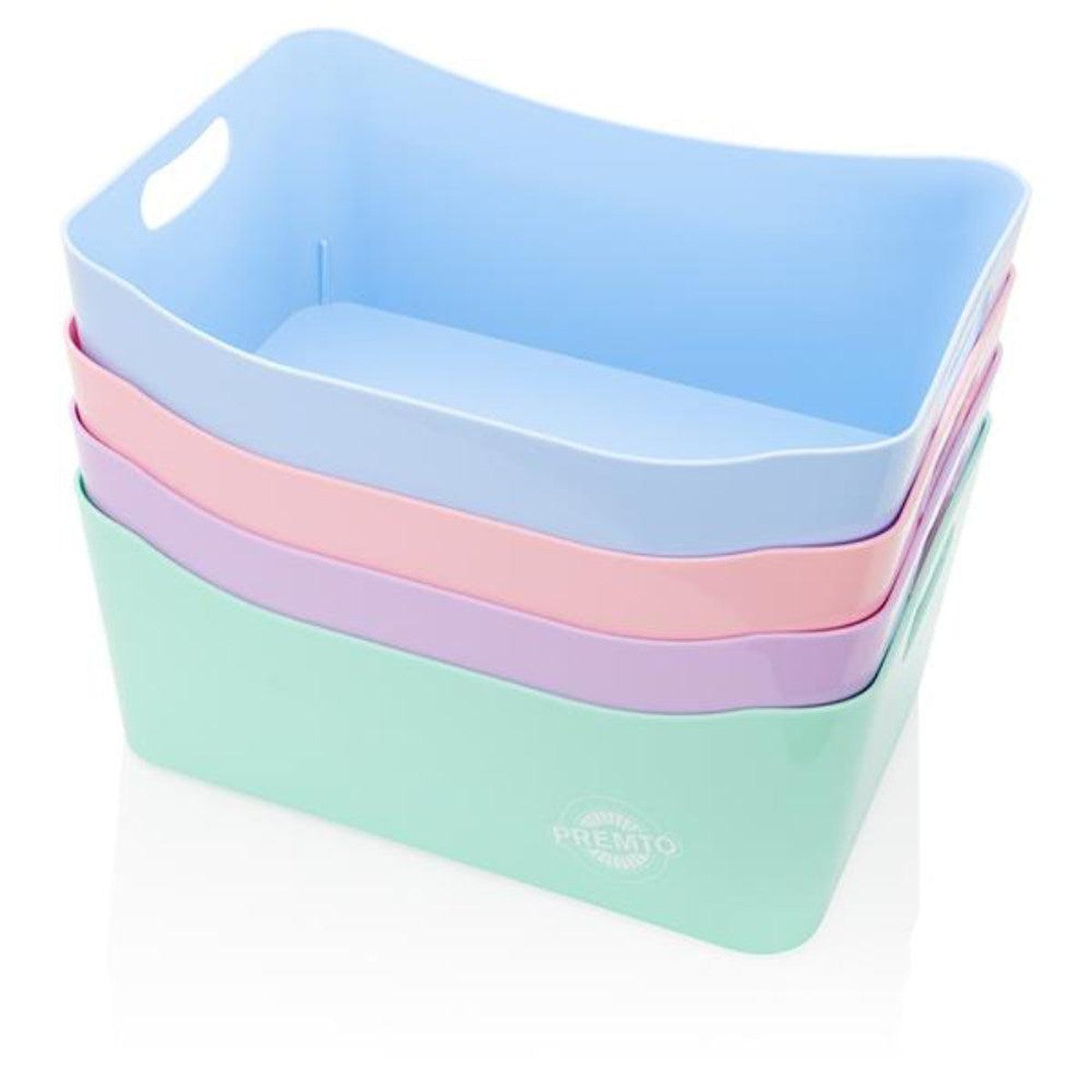 Premto Multipack | Pastel Large Storage Basket - 340x225x140mm - Pack of 4