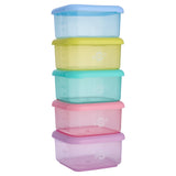 Premto Multipack | Square BPA Free Meal Box - Microwave Safe - Pastel - Set of 5-Lunch Boxes-Premto|StationeryShop.co.uk