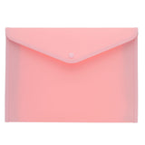 Premto Pastel A4+ Button Wallet - Pink Sherbet-Document Folders & Wallets- Buy Online at Stationery Shop UK