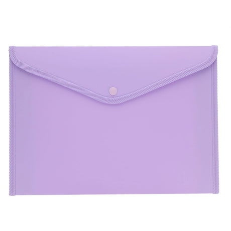 Premto Pastel A4+ Button Wallet - Wild Orchid-Document Folders & Wallets- Buy Online at Stationery Shop UK