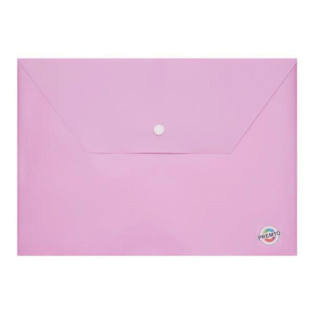 Premto Pastel A4 Button Wallet - Wild Orchid Purple
