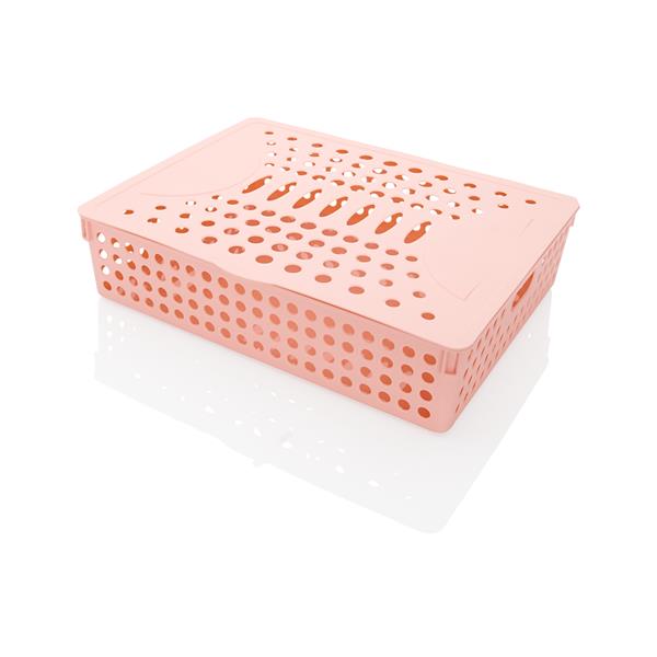 Premto Pastel A4 Heavy Duty File Storage - Pink Sherbet-File Boxes-Premto|StationeryShop.co.uk
