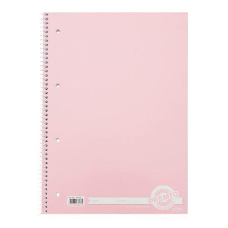 Premto Pastel A4 Spiral Notebook - 160 Pages - Pink Sherbet-A4 Notebooks-Premto|StationeryShop.co.uk