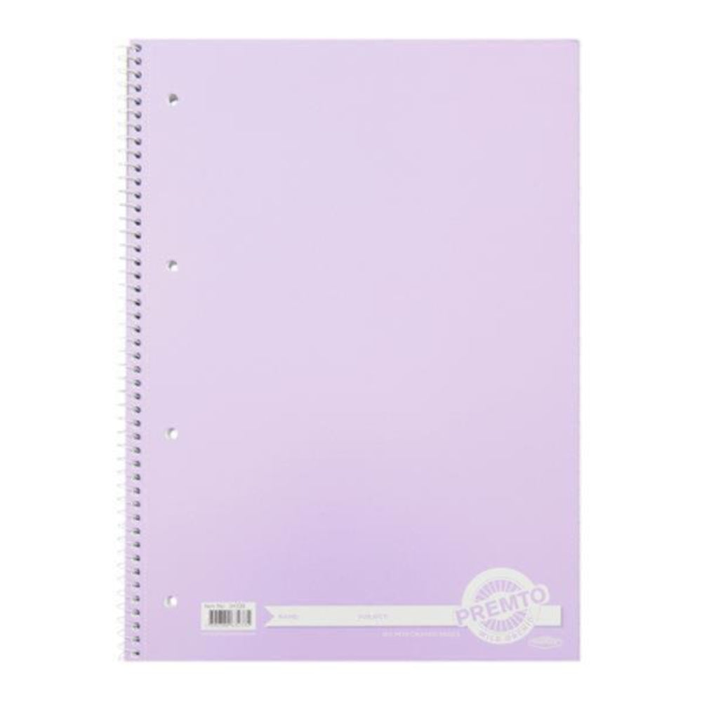 Premto Pastel A4 Spiral Notebook - 160 Pages -Wild Orchid-A4 Notebooks-Premto|StationeryShop.co.uk