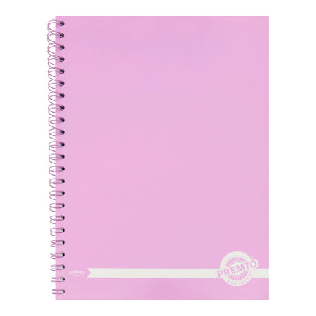 Premto Pastel A4 Wiro Notebook - 200 Pages - Wild Orchid-A4 Notebooks-Premto|StationeryShop.co.uk