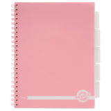 Premto Pastel A4 Wiro Project Book - 5 Subjects - 250 Pages - Pink Sherbet-Subject & Project Books-Premto|StationeryShop.co.uk
