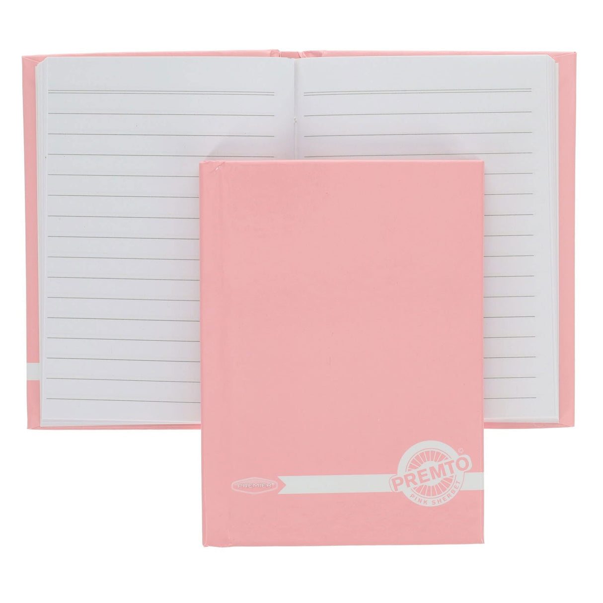 Premto Pastel A6 Hardcover Notebook - 160 Pages - Pastel - Pink Sherbet-A6 Notebooks-Premto|StationeryShop.co.uk