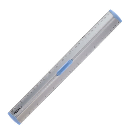Premto Pastel Aluminum Ruler With Grip 30cm - Cornflower Blue-Rulers-Premto|StationeryShop.co.uk