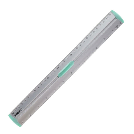 Premto Pastel Aluminum Ruler With Grip 30cm - Mint Magic-Rulers-Premto|StationeryShop.co.uk