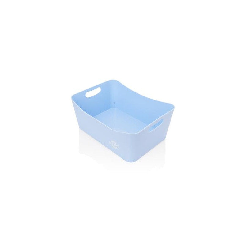 Premto Pastel Large Storage Basket - 340x225x140mm - Cornflower Blue-Storage Boxes & Baskets-Premto|StationeryShop.co.uk