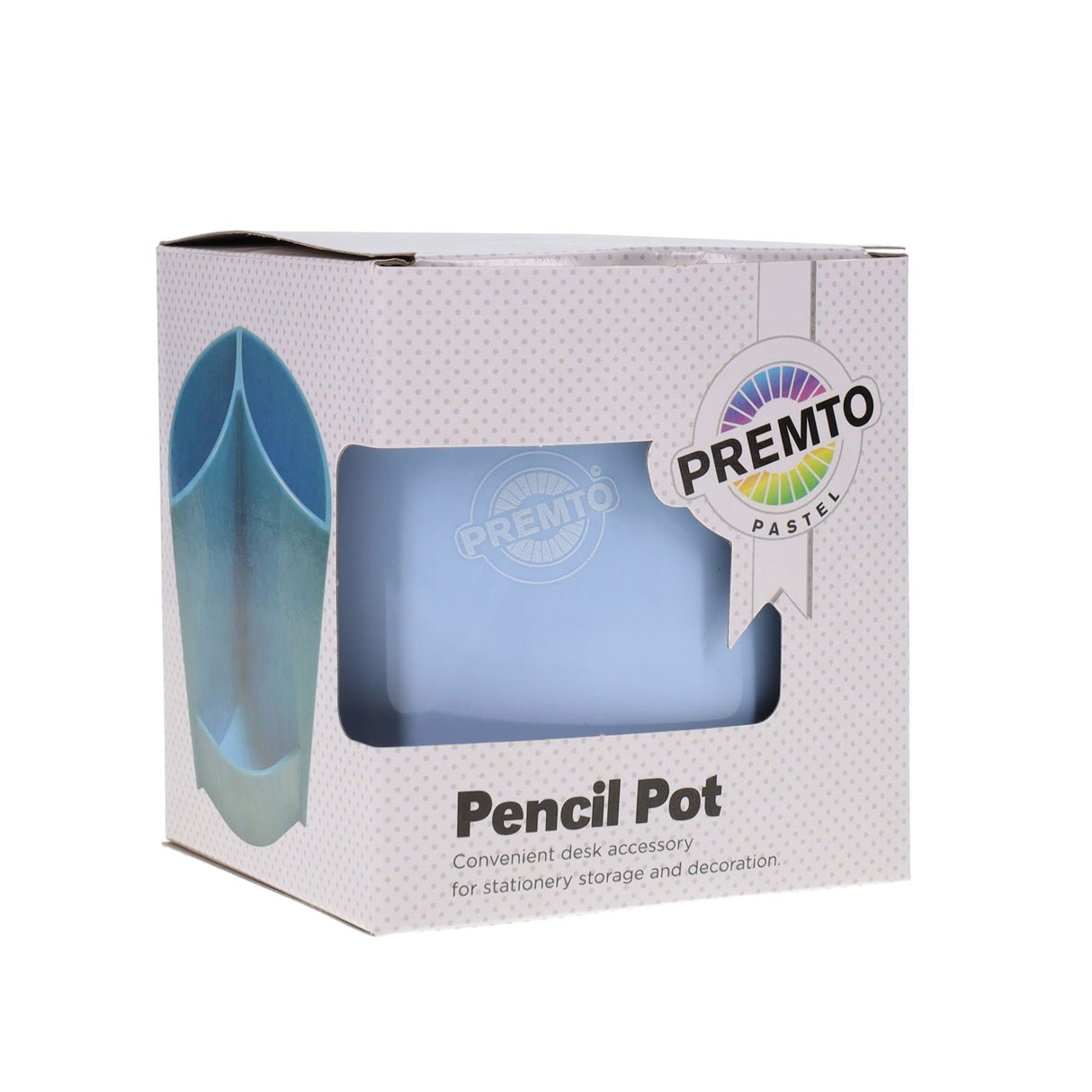 Premto Pastel Pen Pot - Cornflower Blue-Desk Tidy- Buy Online at Stationery Shop UK