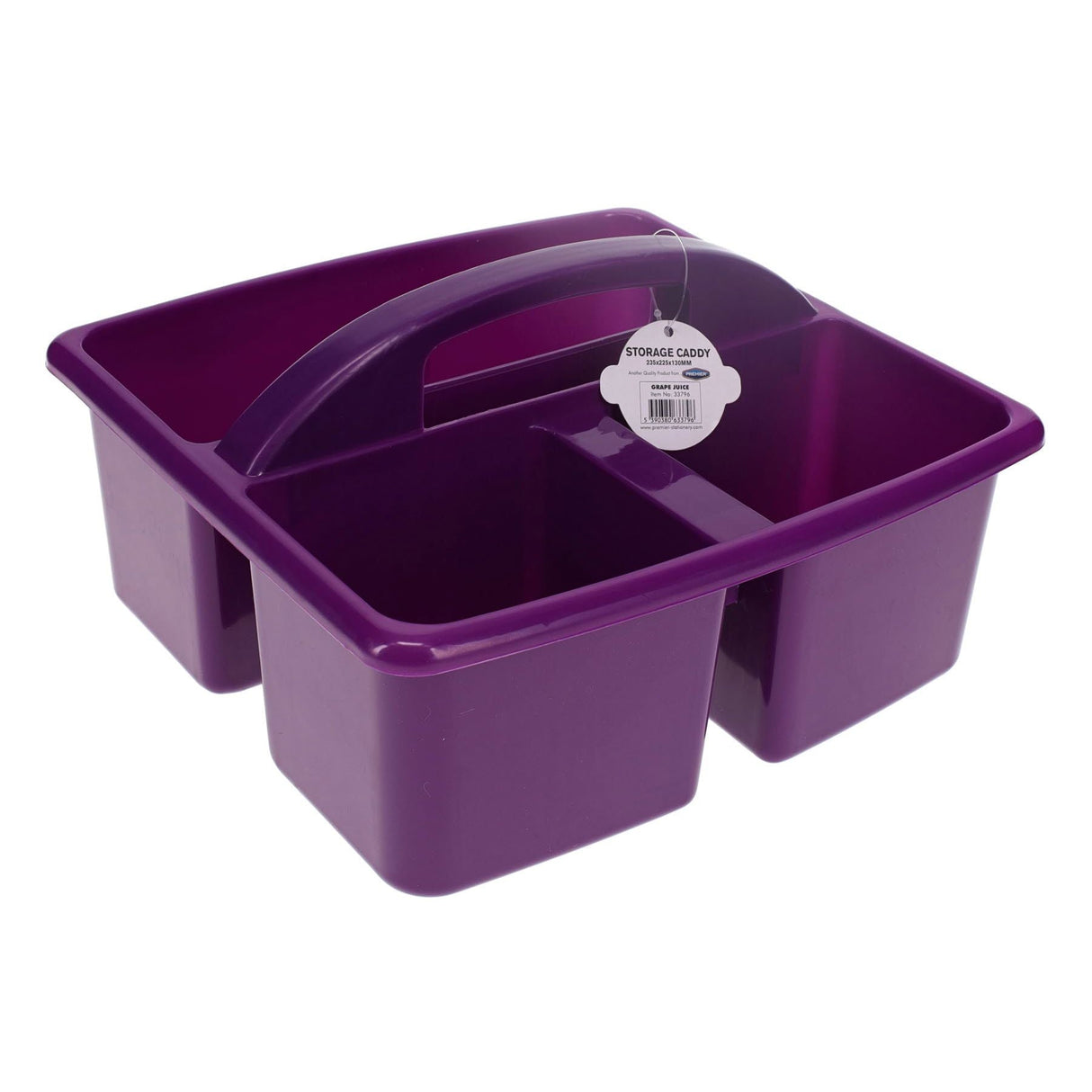 Premto Storage Caddy - 235x225x130mm - Grape Juice Purple-Storage Caddies-Premto|StationeryShop.co.uk