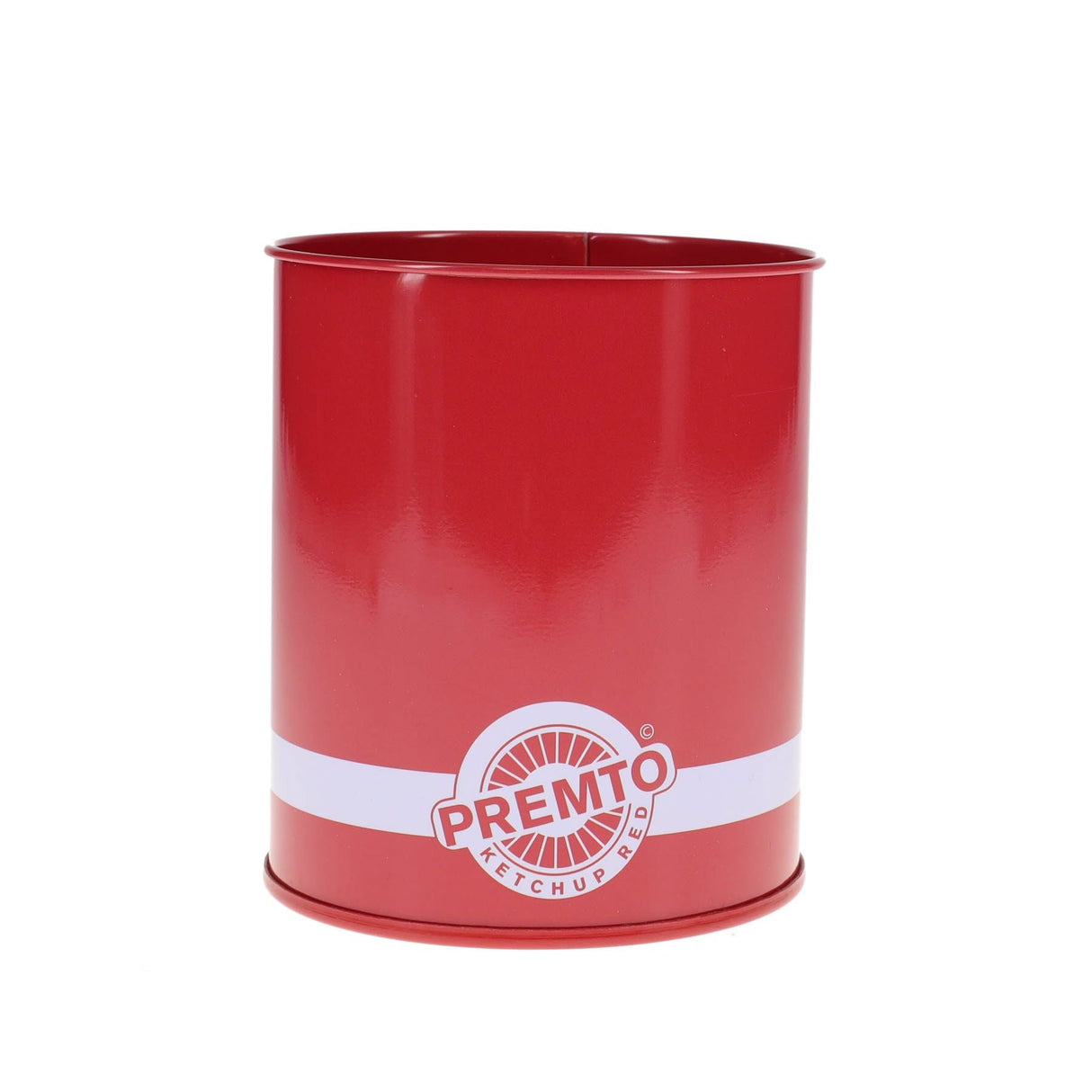 Premto Tin Pencil Pot - Ketchup Red-Desk Tidy-Premto|StationeryShop.co.uk