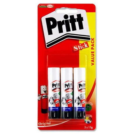 Pritt Glue Stick - 11g - Pack of 3-Craft Glue & Office Glue-Pritt|StationeryShop.co.uk