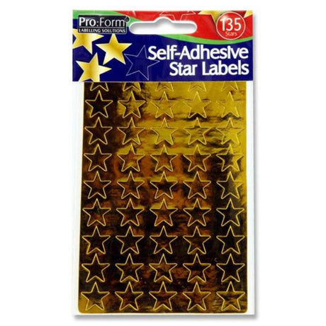 Pro:Form Gold Stars - Pack of 135-Sticker Books & Rolls-Pro:Form|StationeryShop.co.uk