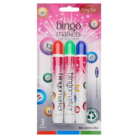 Pro:Scribe Bingo Markers - Pack of 3-Markers-Pro:Scribe|StationeryShop.co.uk