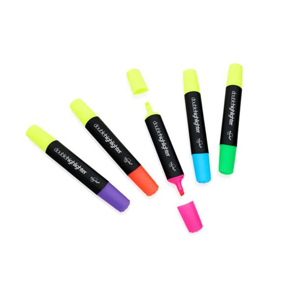 Pro:Scribe Double Ended Highlighter Markers - Pack of 5-Highlighters-Pro:Scribe|StationeryShop.co.uk
