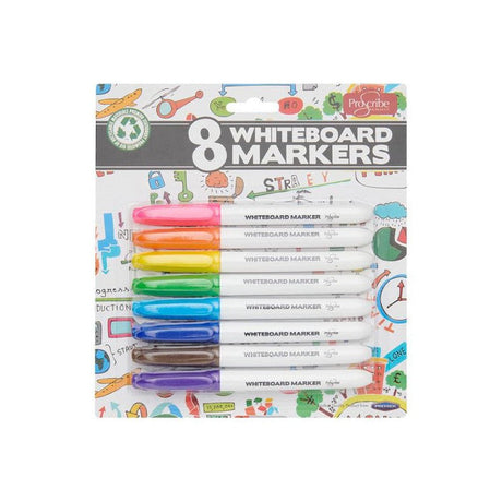 Pro:Scribe Whiteboard Markers - Pack of 8-Whiteboard Markers-Pro:Scribe|StationeryShop.co.uk
