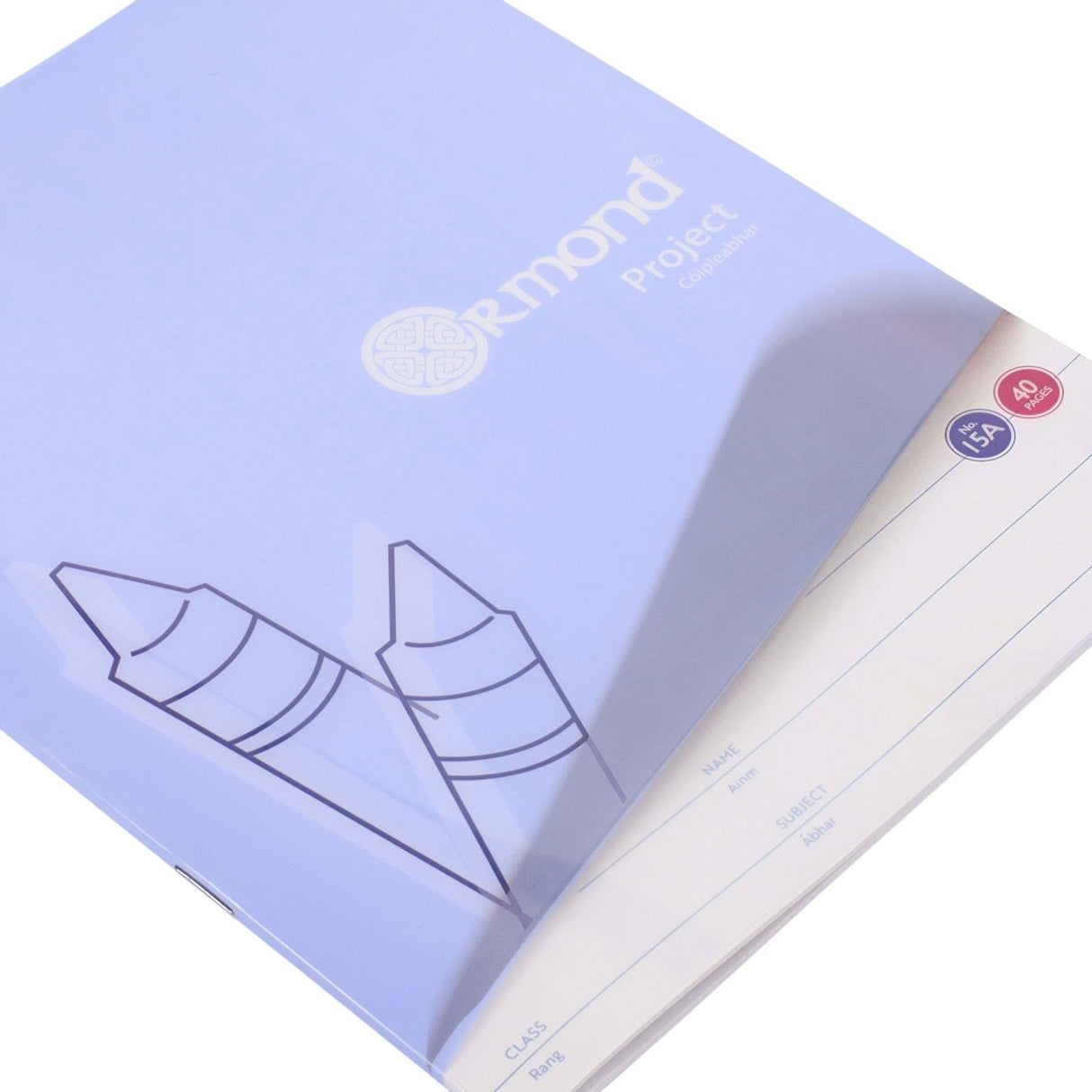 Ormond No.15A Durable Cover Project Book - Ruled - 40 Pages - Purple